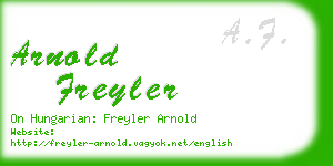 arnold freyler business card